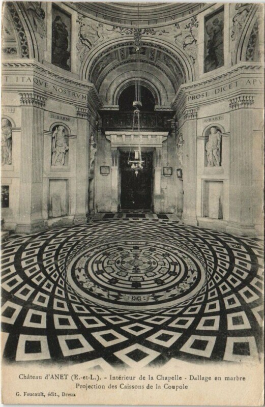 Carte postale ancienne Chateau d'Anet Interieur de la Chapelle France