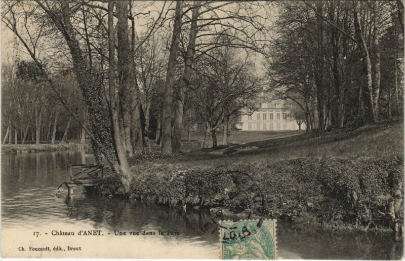 Carte postale ancienne Chateau d'Anet Une vue dans le Parc France