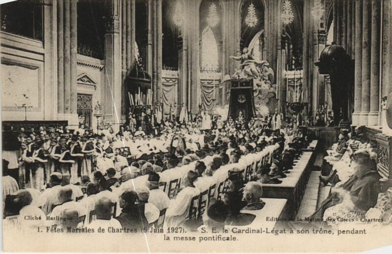 Carte postale ancienne Chartres Fetes Mariales France à Chartres