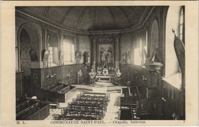 Carte postale ancienne Chateaudun Chapelle, interieur France