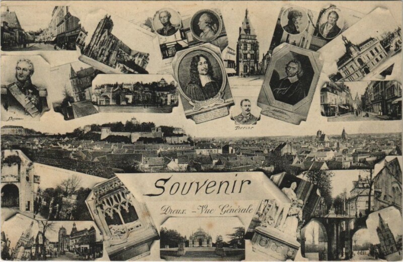 Carte postale ancienne Dreux Souvenir France à Dreux