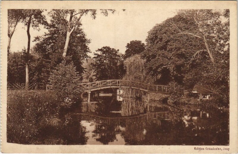 Carte postale ancienne Jouy La Chintraie vue sur l'Eure France