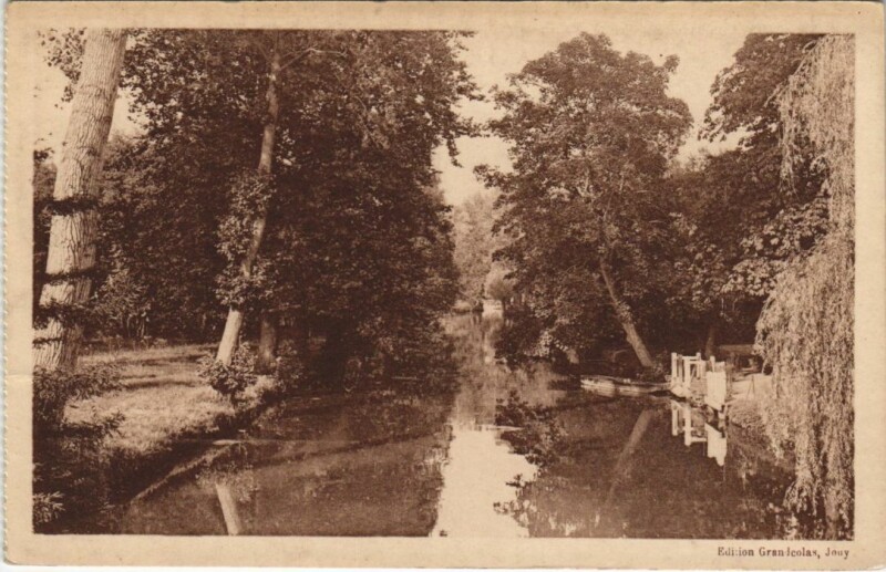 Carte postale ancienne Jouy La Chintraie vue sur l'Eure France
