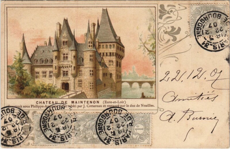 Carte postale ancienne Maintenon Chateau France à Maintenon
