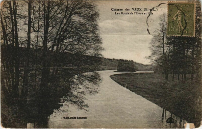 Carte postale ancienne Chateau des Vaux Les Bords de l'Eure France