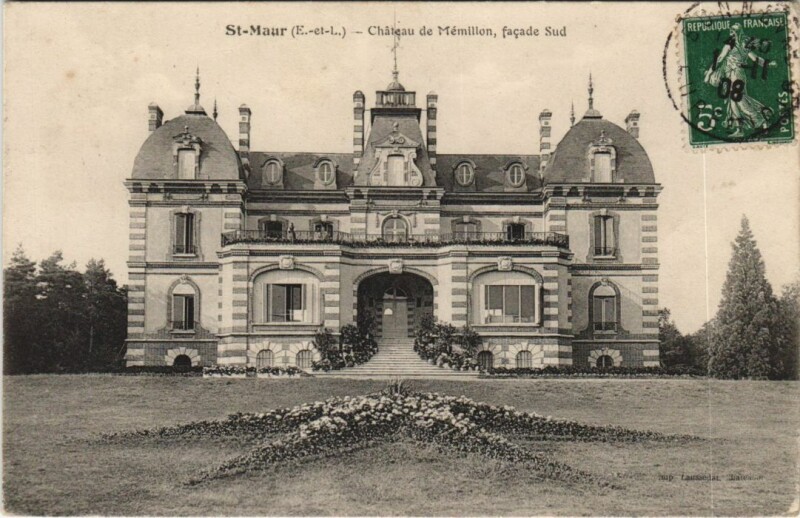Carte postale ancienne St.Maur Chateau de Memillon France