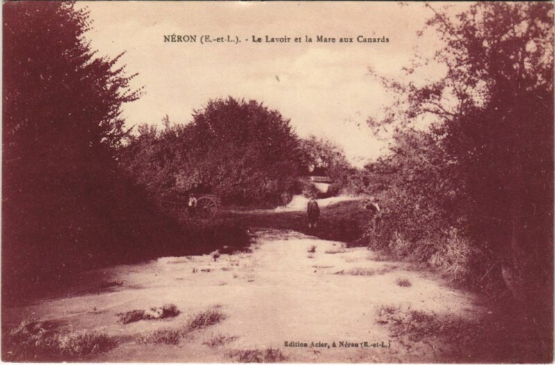 Carte postale ancienne Neron Le Lavoir et la Mare France