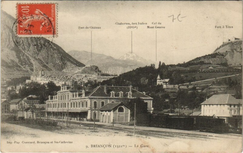 Carte postale ancienne Briancon La Gare France