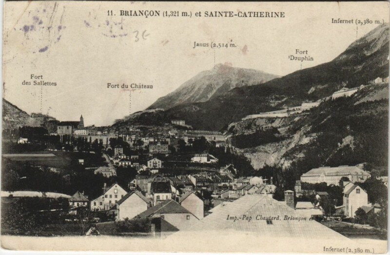 Carte postale ancienne Briancon et Sainte-Catherine France