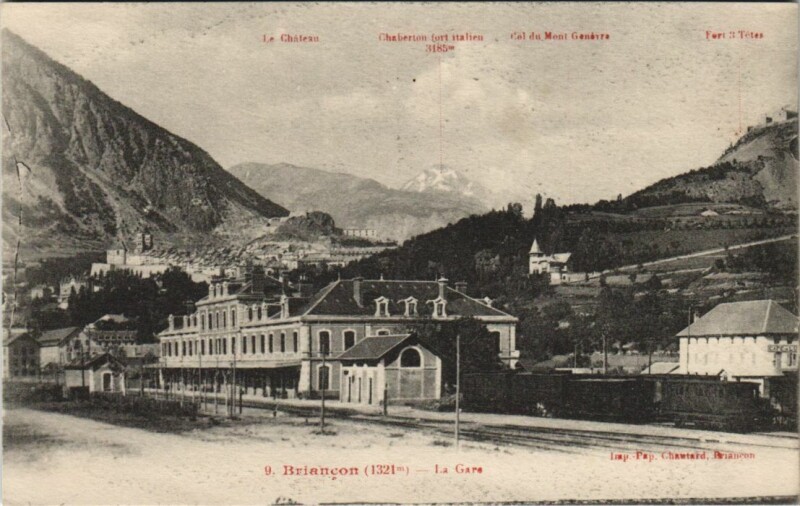 Carte postale ancienne Briancon La Gare France