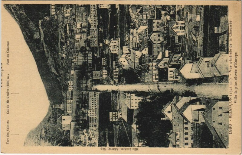 Carte postale ancienne Briancon Vue Generale de la Chaussee France