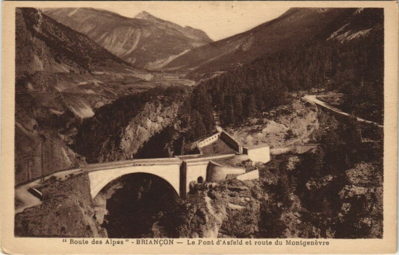 Carte postale ancienne Briancon Le Pont d'Asfeld France