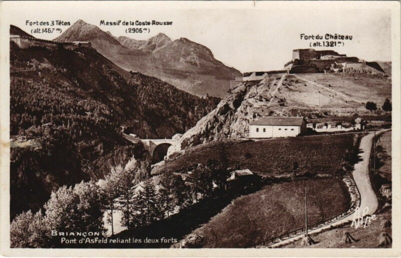 Carte postale ancienne Briancon Pont d'Asfeld France