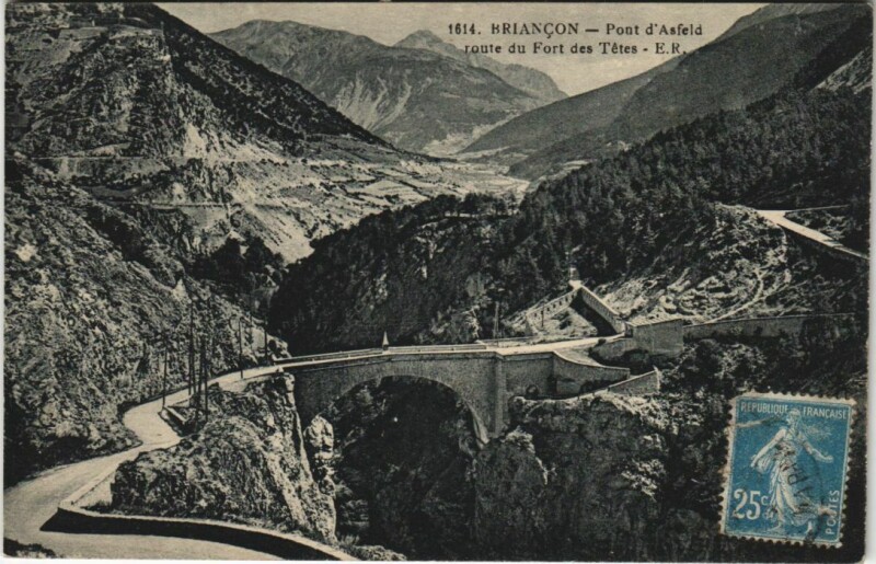 Carte postale ancienne Briancon Pont d'Asfeld France