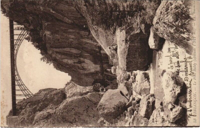 Carte postale ancienne Briancon Le pont Baldy France