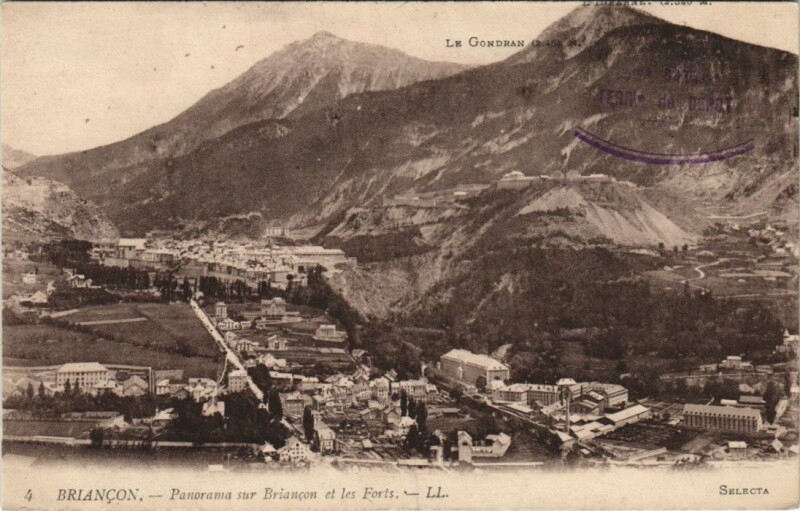 Carte postale ancienne Briancon Panorama sur Briancon et les Forts France