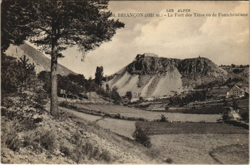 Carte postale ancienne Briancon Les Fort des Tetes France