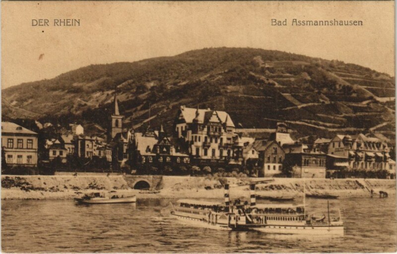 Carte postale ancienne Bad Assmannshausen - Steamer Ships