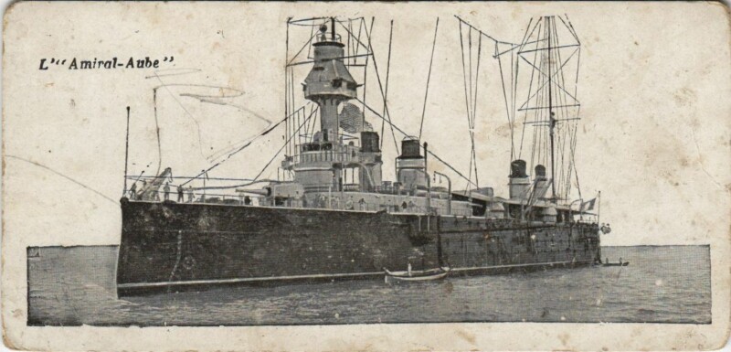 Carte postale ancienne Warship - L'Amiral-Aube Ships