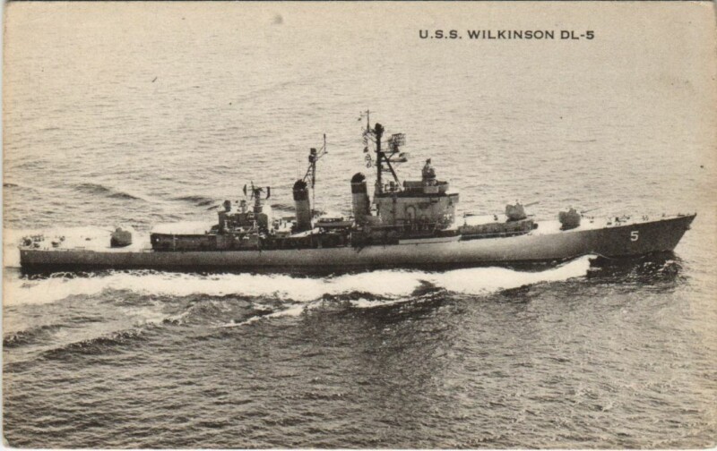 Carte postale ancienne U.S.S. Wilkinson Dl-5 Warship Ships