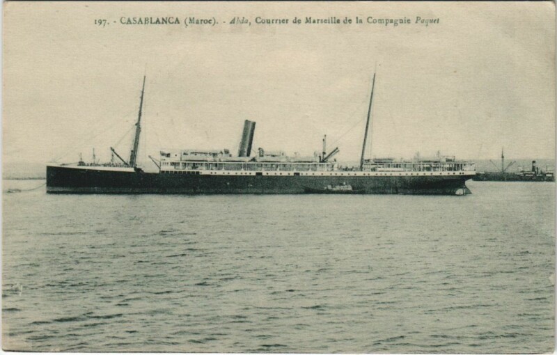 Carte postale ancienne Abda - Compagnie Paquet Ships
