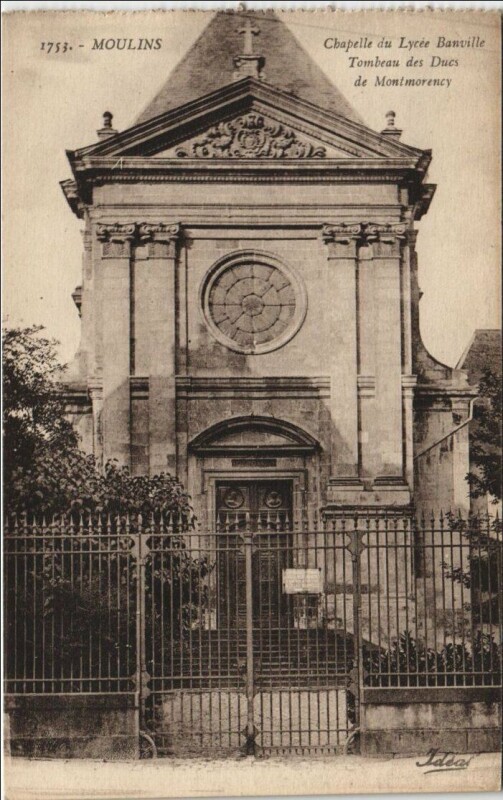 Carte postale ancienne Moulins Chapelle du Lycee, Tombeau du Ducs de Montmorency à Moulins