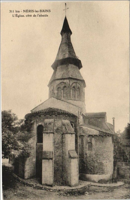 Carte postale ancienne Neris les Bains Eglise