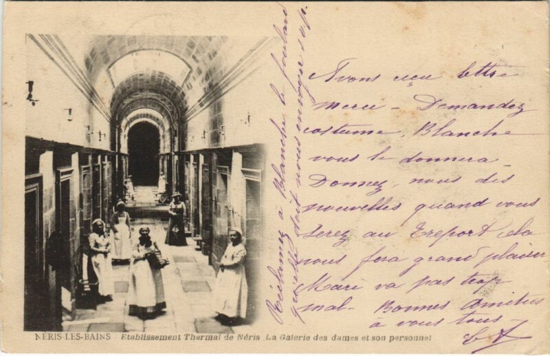 Carte postale ancienne Neris les Bains Etablissement Thermal