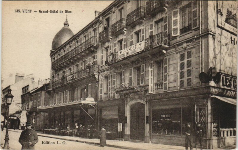 Carte postale ancienne Vichy Grand Hotel de Nice à Vichy