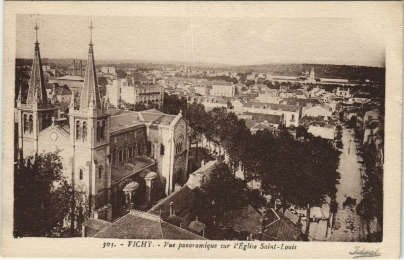 Carte postale ancienne Vichy vue panoramique à Vichy