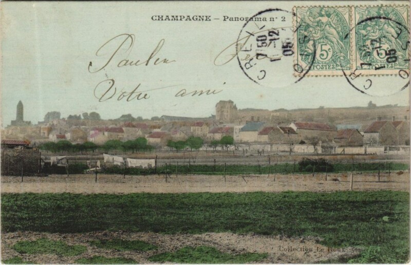 Carte postale ancienne Champagne Panoroma