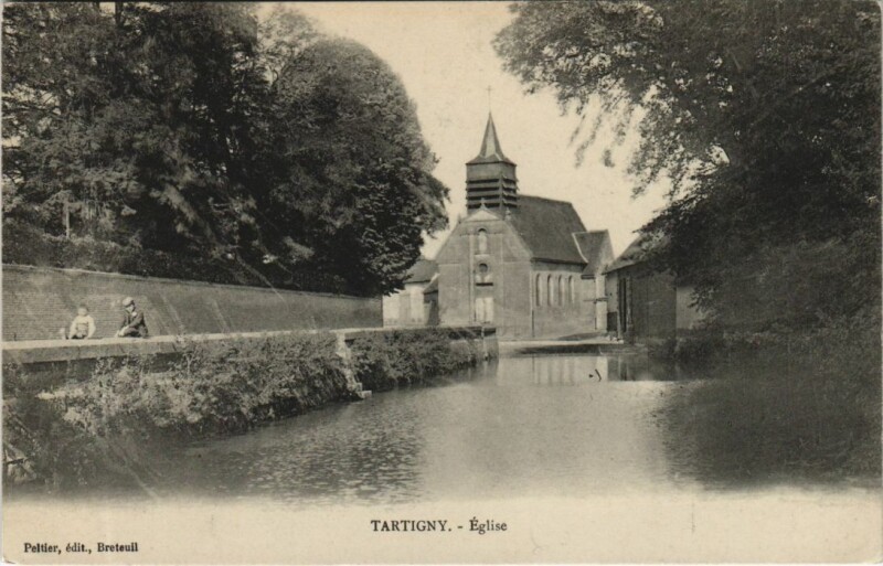 Carte postale ancienne Tartigny Eglise à Tartigny