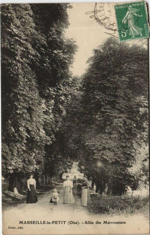 Carte postale ancienne Marseiile-le-Petit Allee des Marronniers