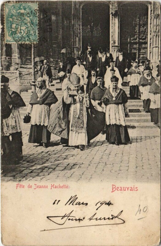 Carte postale ancienne Beauvais Fete de Jeanne Hachette à Beauvais