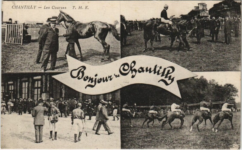 Carte postale ancienne Chantilly Les Courses - Scenes à Antilly