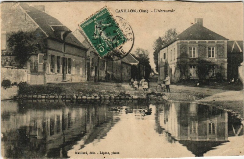 Carte postale ancienne Cavillon L'Abreuvoir