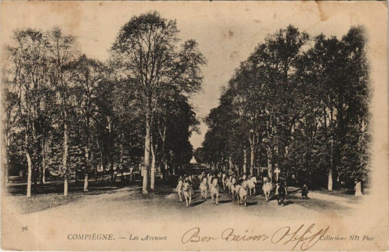 Carte postale ancienne Compiegne Les Avenues