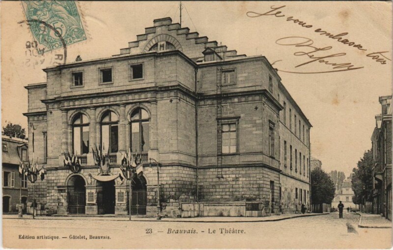 Carte postale ancienne Beauvais Le Theatre à Beauvais