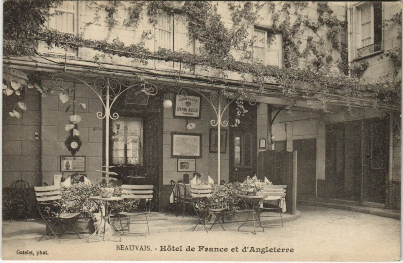Carte postale ancienne Beauvais Hotel de France et d'Angleterre à Beauvais