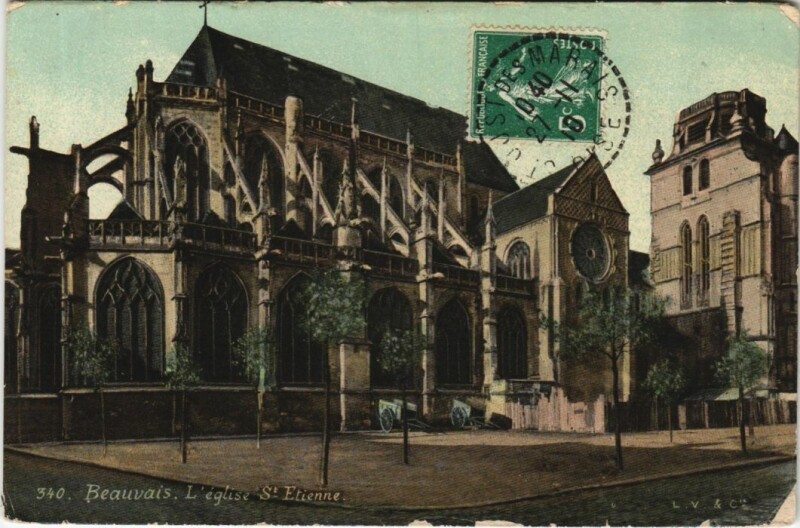 Carte postale ancienne Beauvais L'Eglise Saint-Etienne à Beauvais