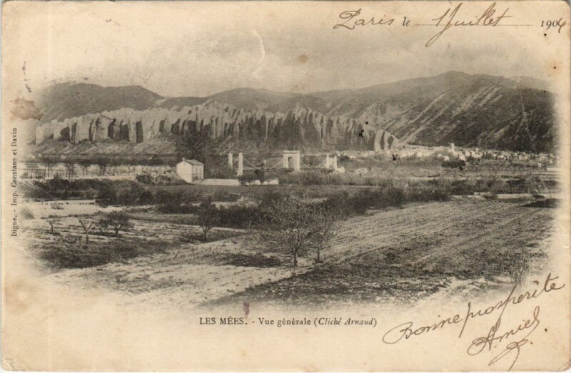 Carte postale ancienne Les Mees Vue Generale