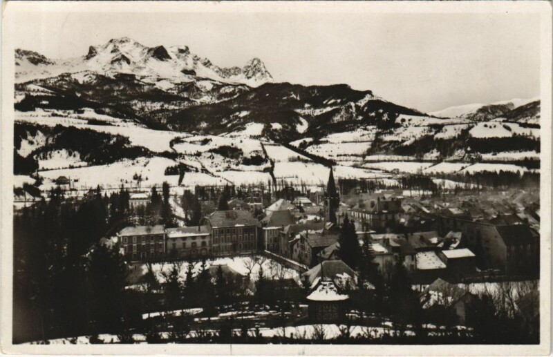 Carte postale ancienne Barcelonnette sous la Neige - Vue Generale à Barcelonnette