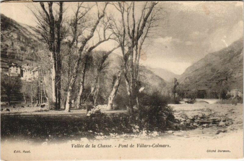Carte postale ancienne Villars-Colmars Pont de Villars-Colmars - Vallee de la Chasse à Colmars