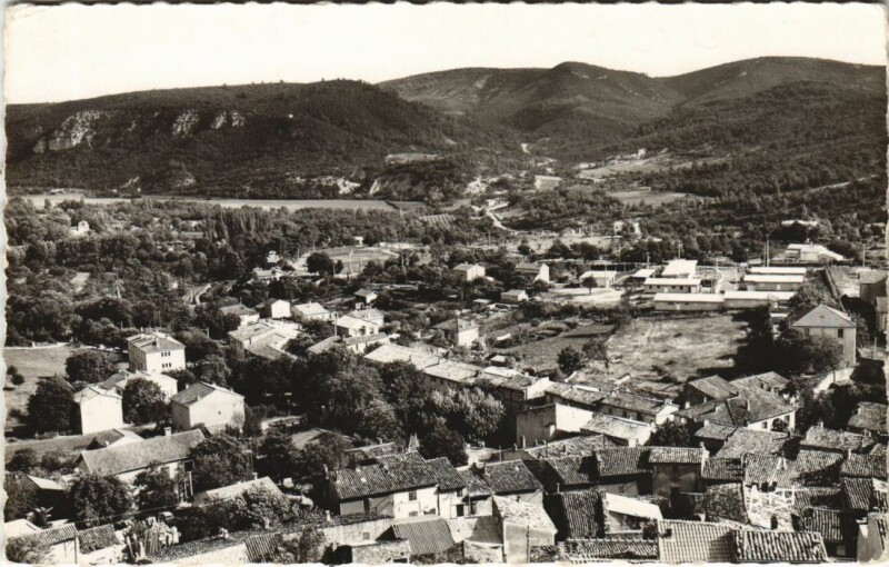 Carte postale ancienne Greoux-les-Bains Panorama vu du Chateau