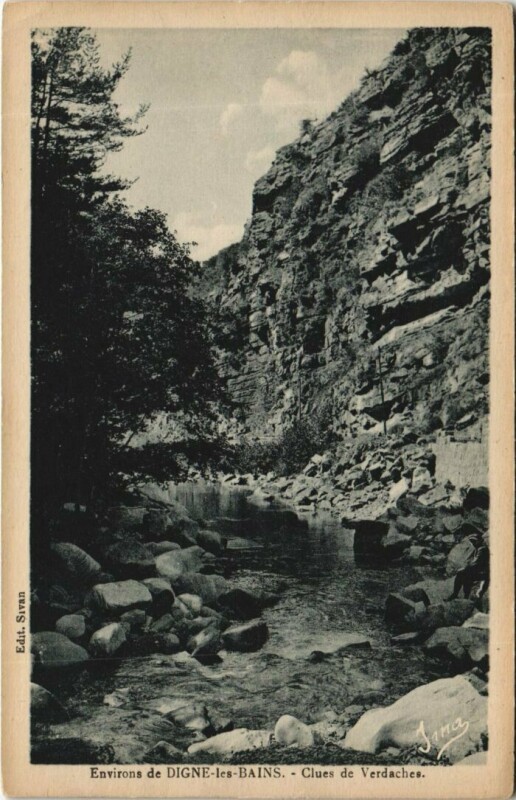 Carte postale ancienne Clues de Verdaches à Barles