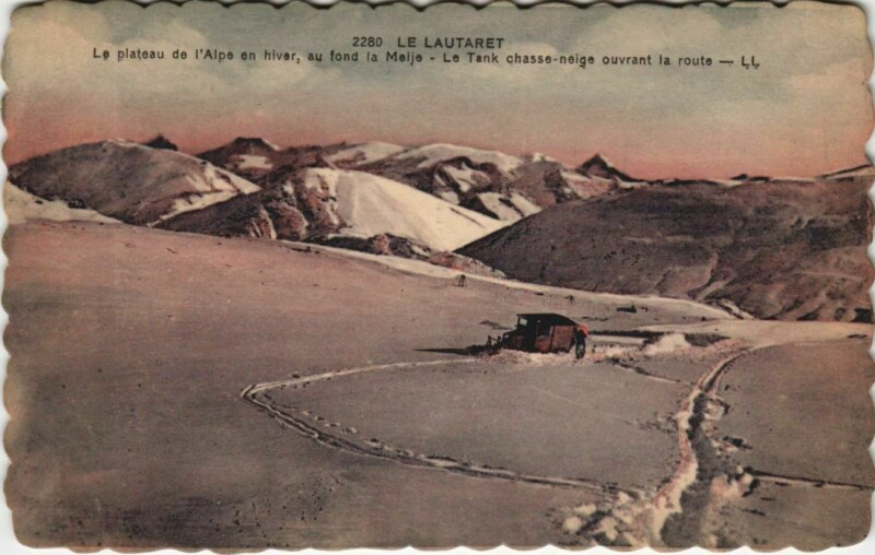 Carte postale ancienne Le Lautaret - Le Plateau de l'Alpe en Hiver