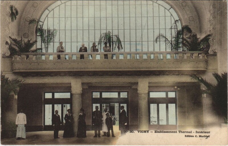Carte postale ancienne Vichy Etablissement Thermal ,Interieur à Vichy