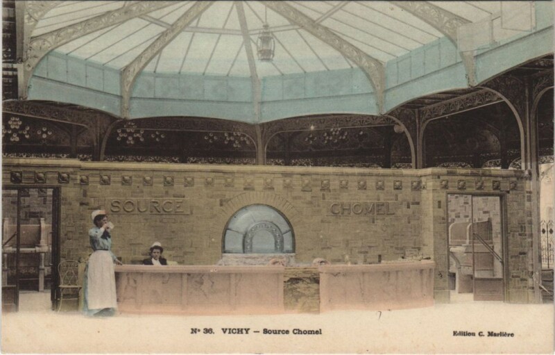 Carte postale ancienne Vichy Source Chomel à Vichy