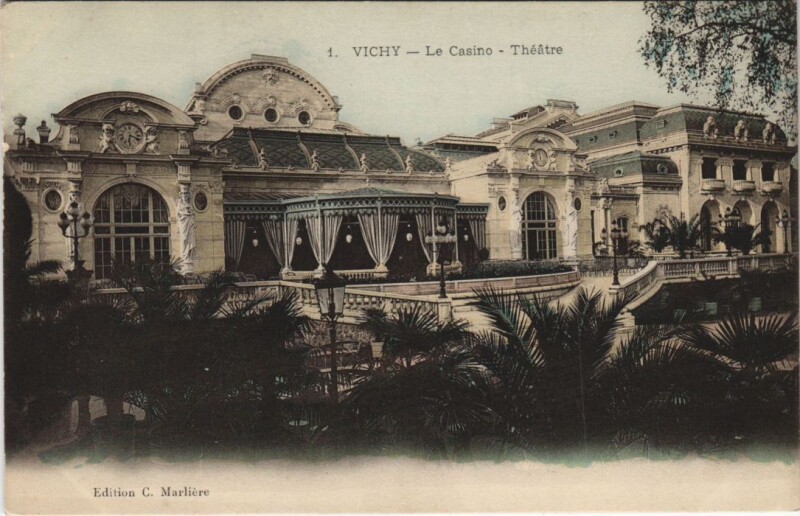 Carte postale ancienne Vichy Le Casino ,Theatre à Vichy