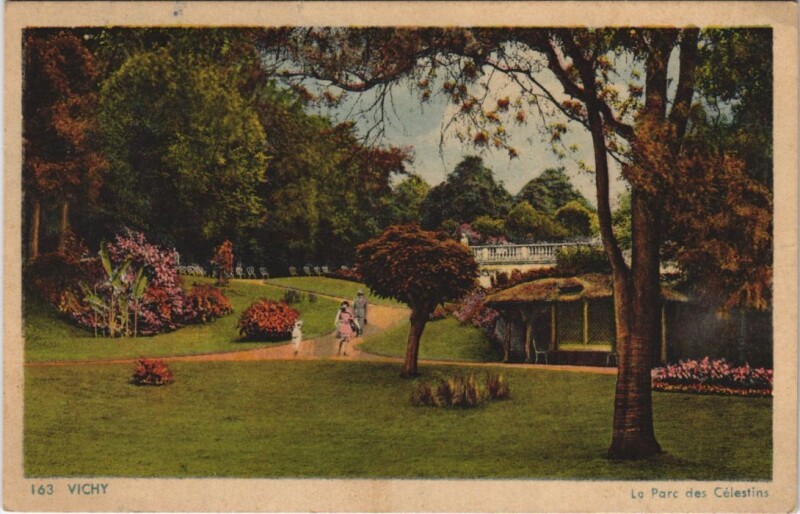 Carte postale ancienne Vichy Parc des Celestins à Vichy